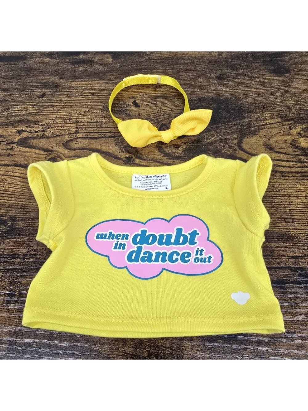 Build A Bear Workshop Graphic T-Shirt Top When In Doubt Dance It Out w/Headband